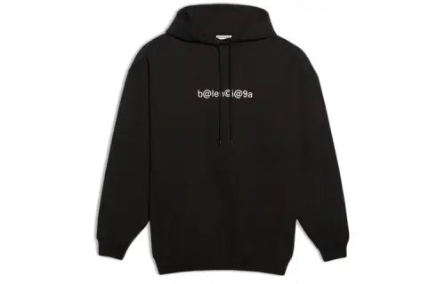 Balenciaga Large Fit Symbolic Hoodie Black/White