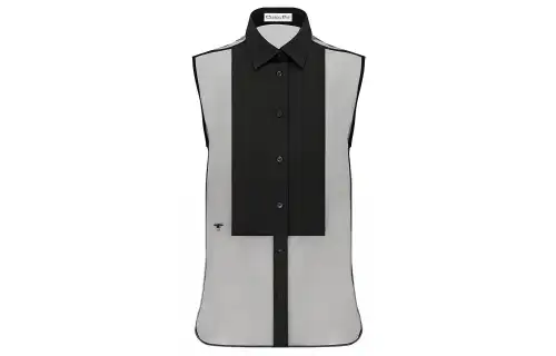 DIOR Quarterly New Products Shirts Women's Black Lapel Moderate