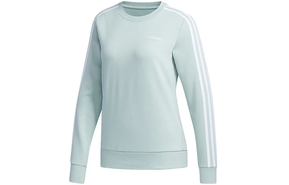 Adidas Essential Sweatshirts Women's Light Green Crew Neck Moderate Straight Fit