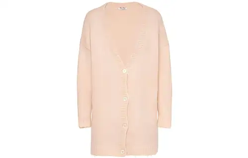 MIU MIU Knitwear Women's Beige V Neck Moderate
