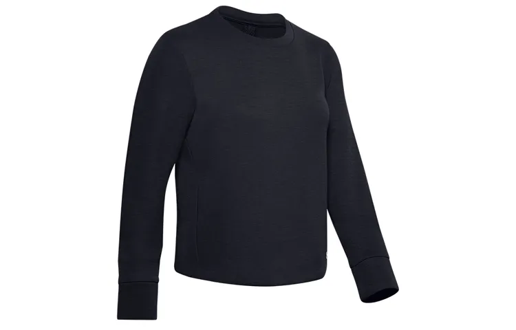 Under Armour Unstoppable Sweatshirts Women's Black Crew Neck Moderate Regular
