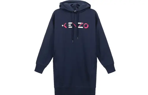 KENZO Sweatshirts Women's Navy Hooded Moderate Heavyweight