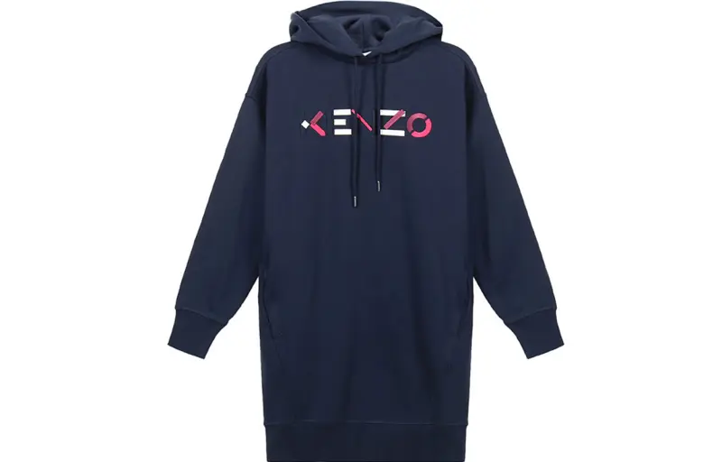 KENZO Sweatshirts Women's Navy Hooded Moderate Heavyweight