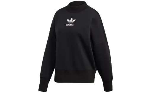 Adidas Originals Sweatshirts Women's Black Crew Neck Moderate Regular