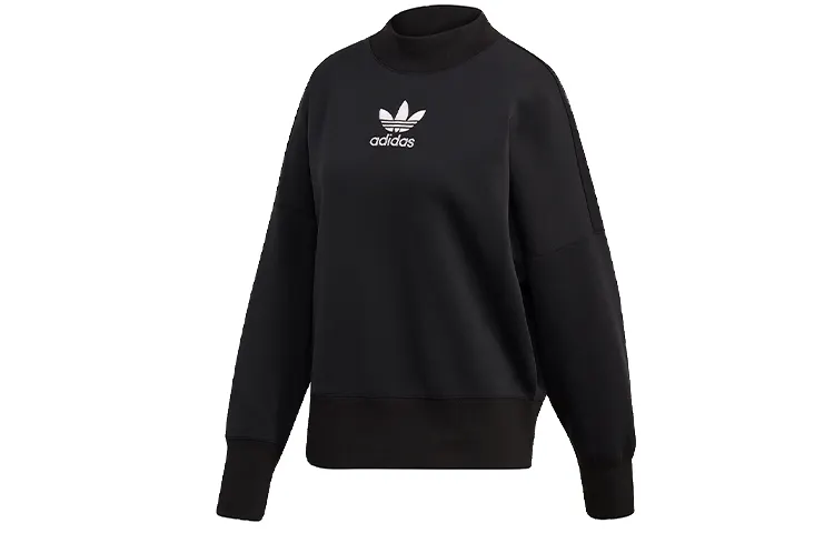 Adidas Originals Sweatshirts Women's Black Crew Neck Moderate Regular