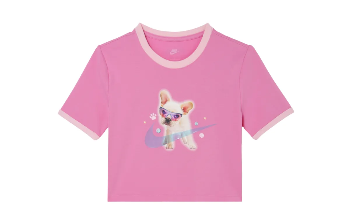 Nike Sportswear Women's Graphic Slim Crop T-shirt Pink