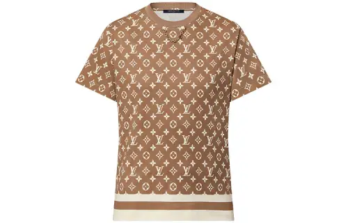 LOUIS VUITTON Stripe Accent Monogram T Shirt