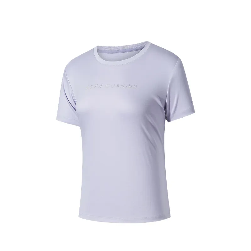 Anta T Shirt Women's Gray Dusty Purple