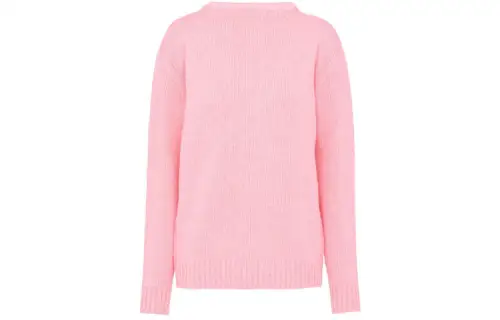 PRADA Cashmere Sweaters Women's Pink Crew Neck Moderate
