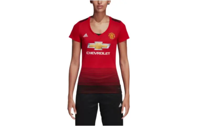 Adidas T-Shirts Women's Red Crew Neck Moderate Straight Fit