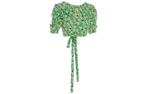MIU MIU Shirts Women's Green Peter Pan Collar Moderate Shirt