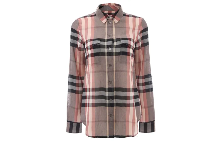 Burberry Shirt Women's Gray Pink
