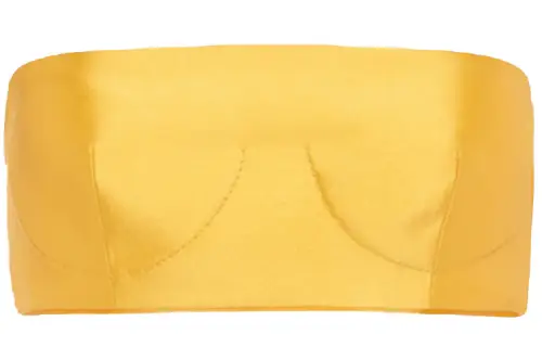 PRADA Strapless Tops Women's Yellow Moderate