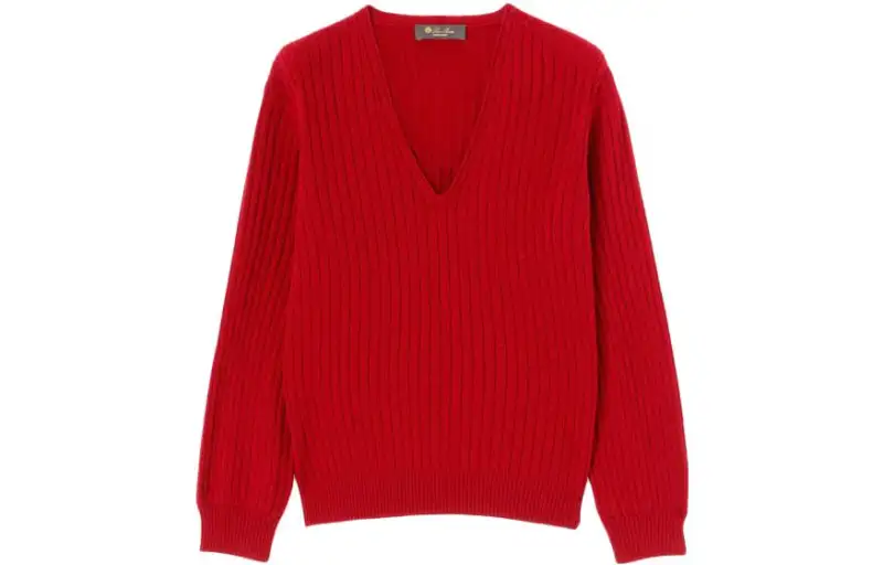Loro Piana Sweaters Women's Red V Neck Moderate Other