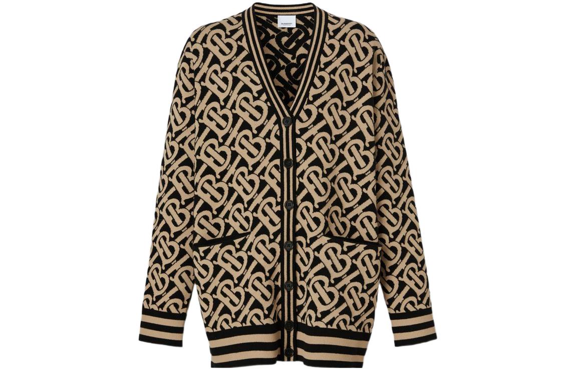 Женский джемпер Burberry с монограммой (черный)