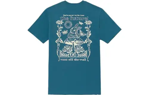 Vans T Shirts Women's Dark Blue Crew Neck Moderate Straight Fit