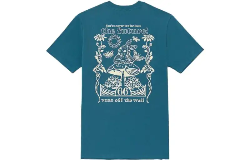 Vans T Shirts Women's Dark Blue Crew Neck Moderate Straight Fit