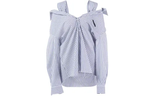 PRADA Shirts Women's Blue Boat Neck Moderate Shirt