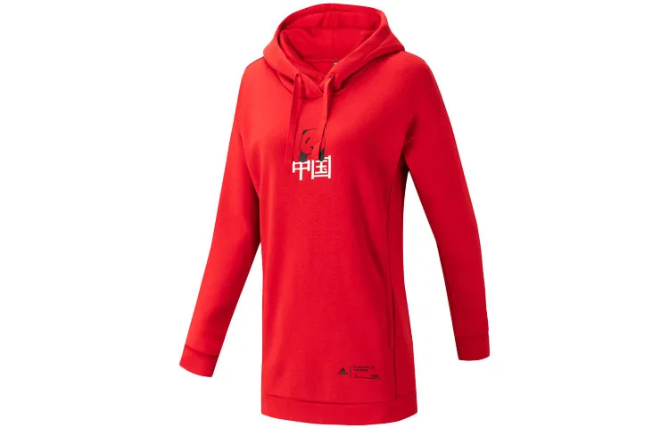 Adidas Sweatshirts Women's Light Scarlet Hooded Moderate Regular