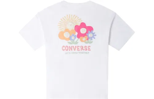 Converse Grow Together Drop Shoulder Sleeve T Shirt Women's White
