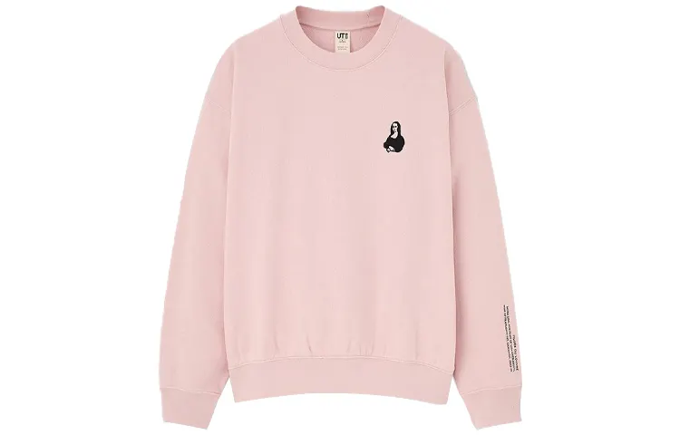 UNIQLO x LUFUGONGBOWUGUAN Crew Neck Loose Fit Sweatshirt Women's Pastel Pink