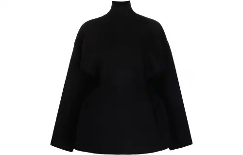 Balenciaga Women's Hourglass Turtleneck Sweater Black