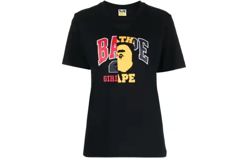 A BATHING APE T Shirts Women's Black Crew Neck Moderate