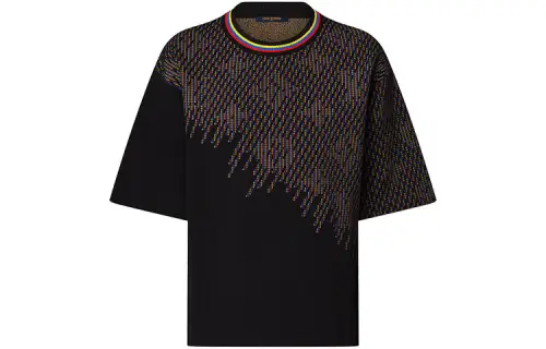 Lv Monogram Pixel Knit Top