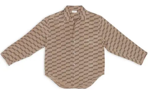 Balenciaga Monogram Shirt 'Beige/Brown'