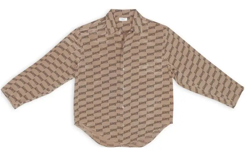Balenciaga Monogram Shirt 'Beige/Brown'