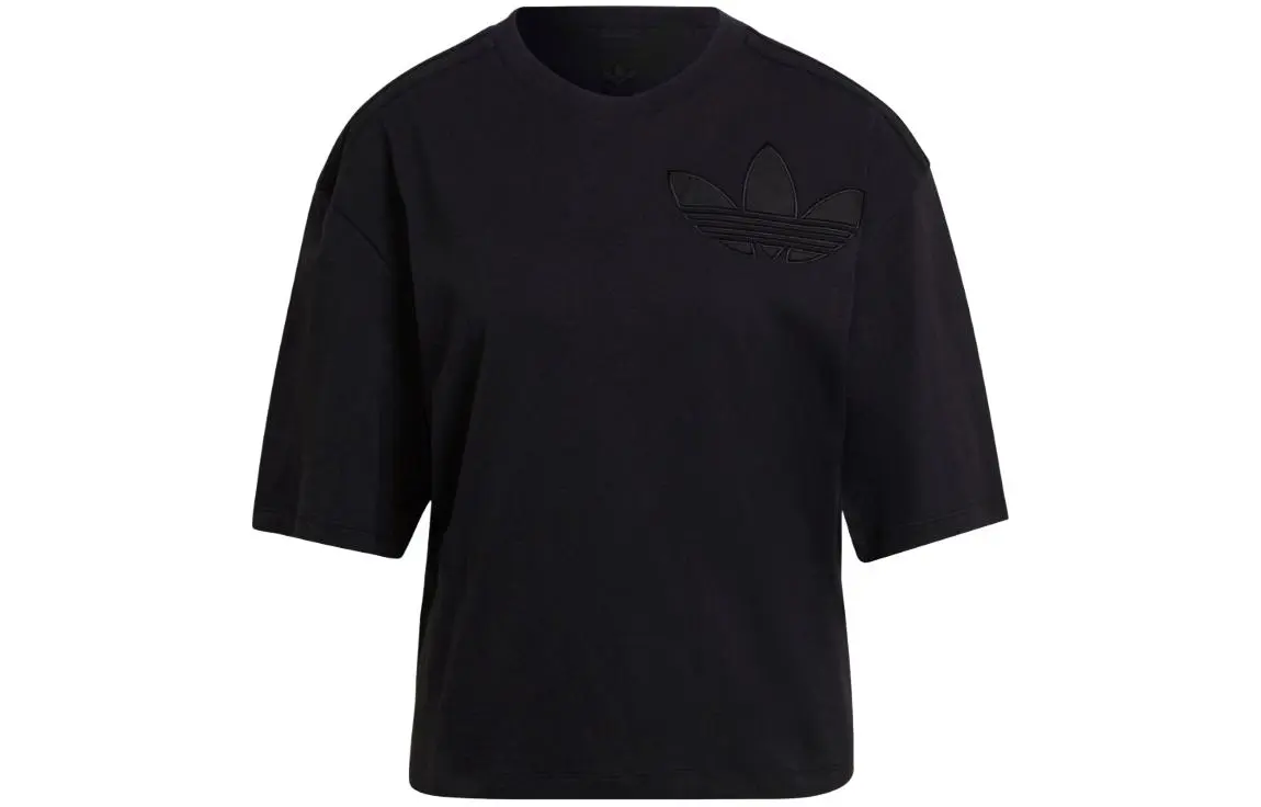 Adidas Originals Drop Shoulder Sleeve T Shirt Women's Black