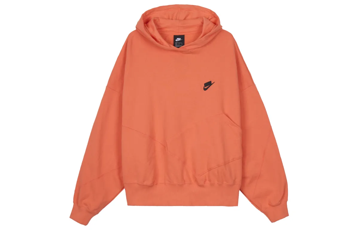 Nike Sweatshirts Women's Orange Hooded (Non-detachable) Moderate Straight Fit