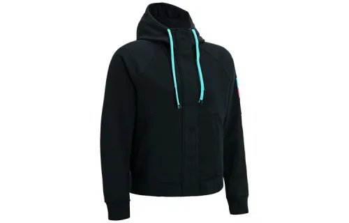 Under Armour Rival Sweatshirts Women's Black Hooded Thickened Cardigan