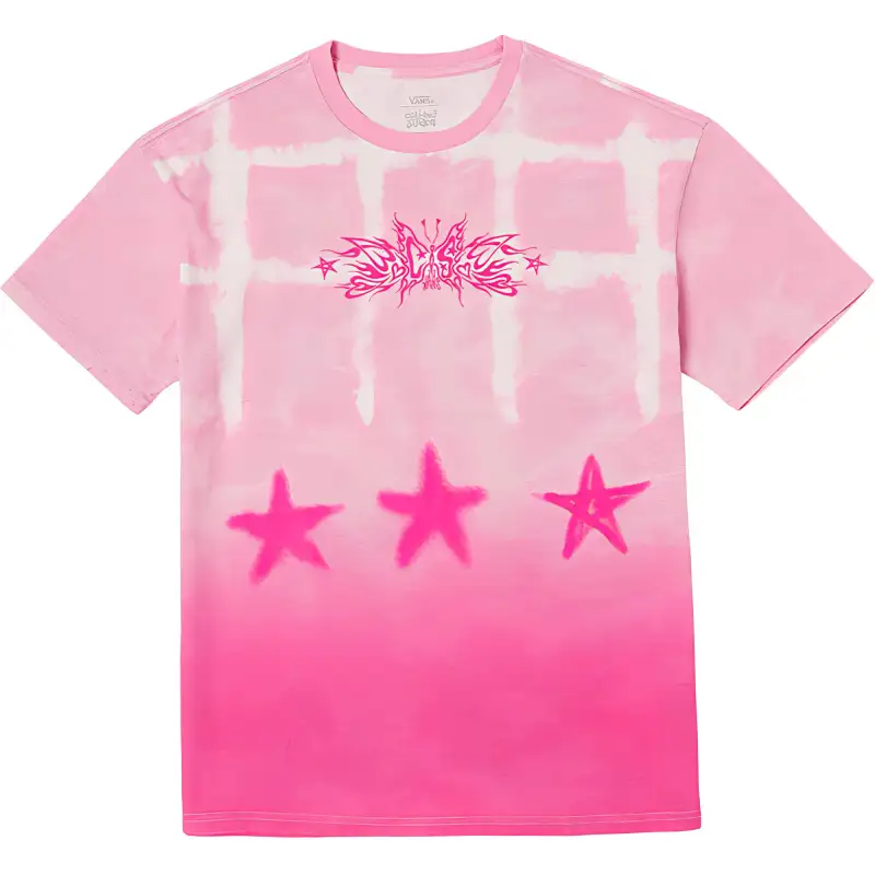 Vans T Shirts Women's Pink Crew Neck Thin Straight Fit