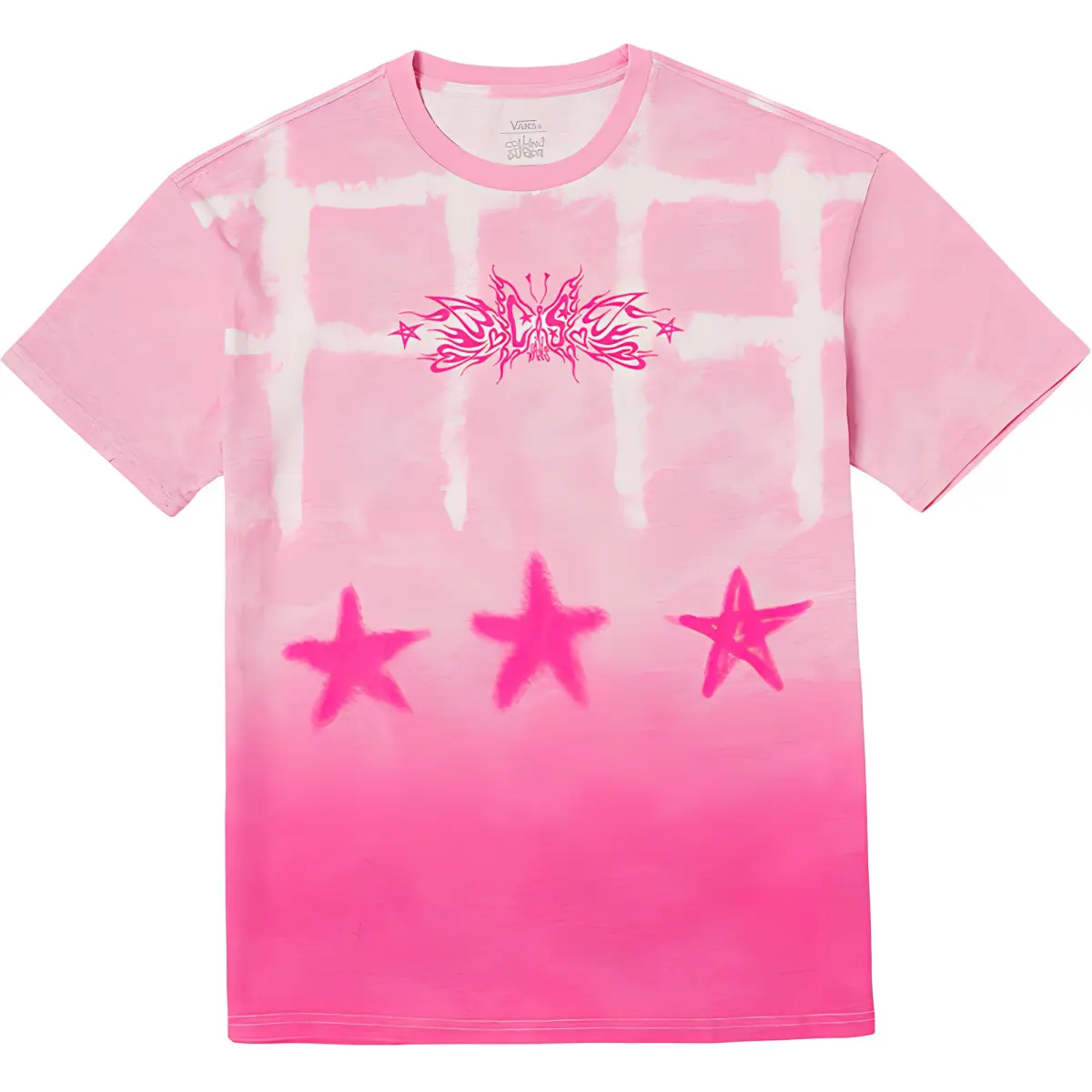 Vans T-Shirts Women's Pink Crew Neck Thin Straight Fit