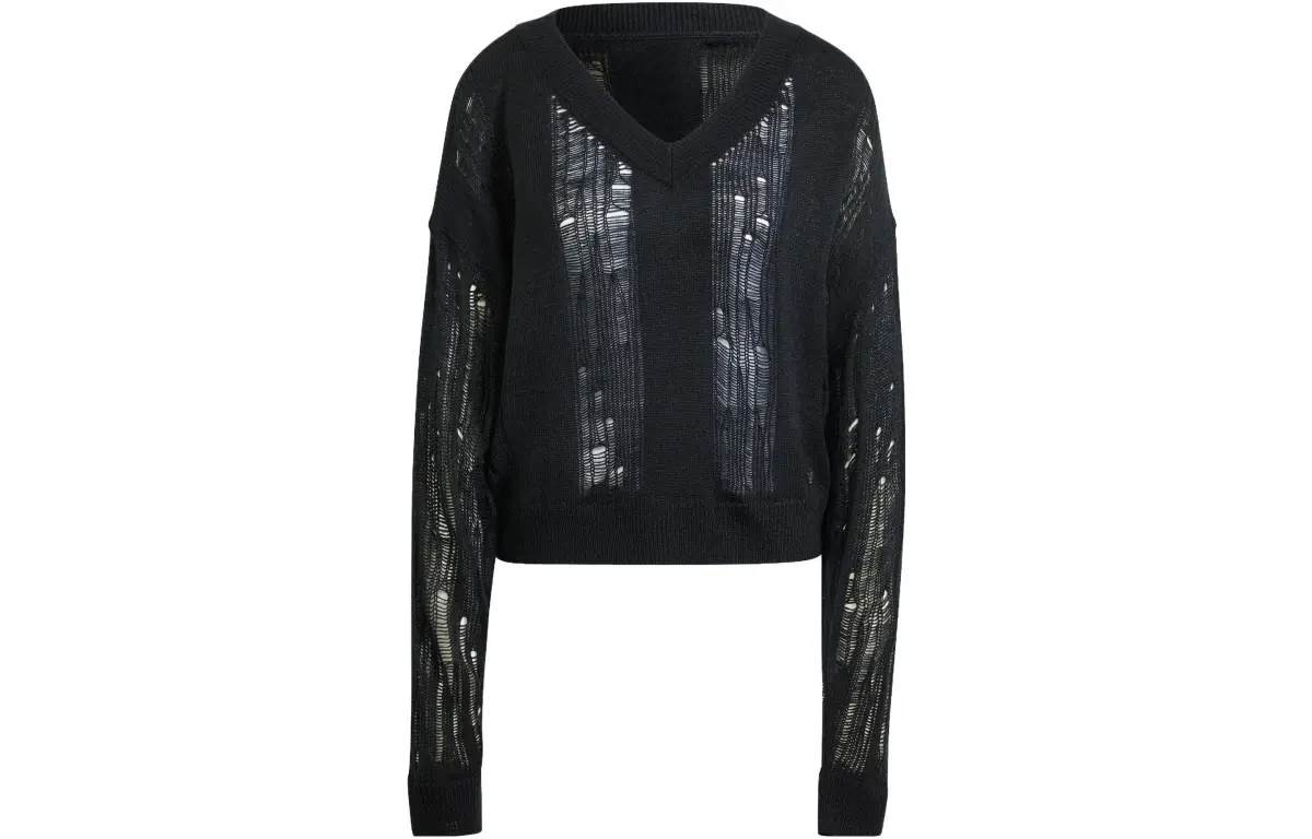 Adidas Originals DISTRESSED CREW SWEATSHIRT Sweater Women's Black