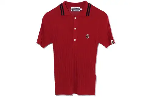 A BATHING APE Bape Knitwear Women's Polo Collar Moderate Base Layer