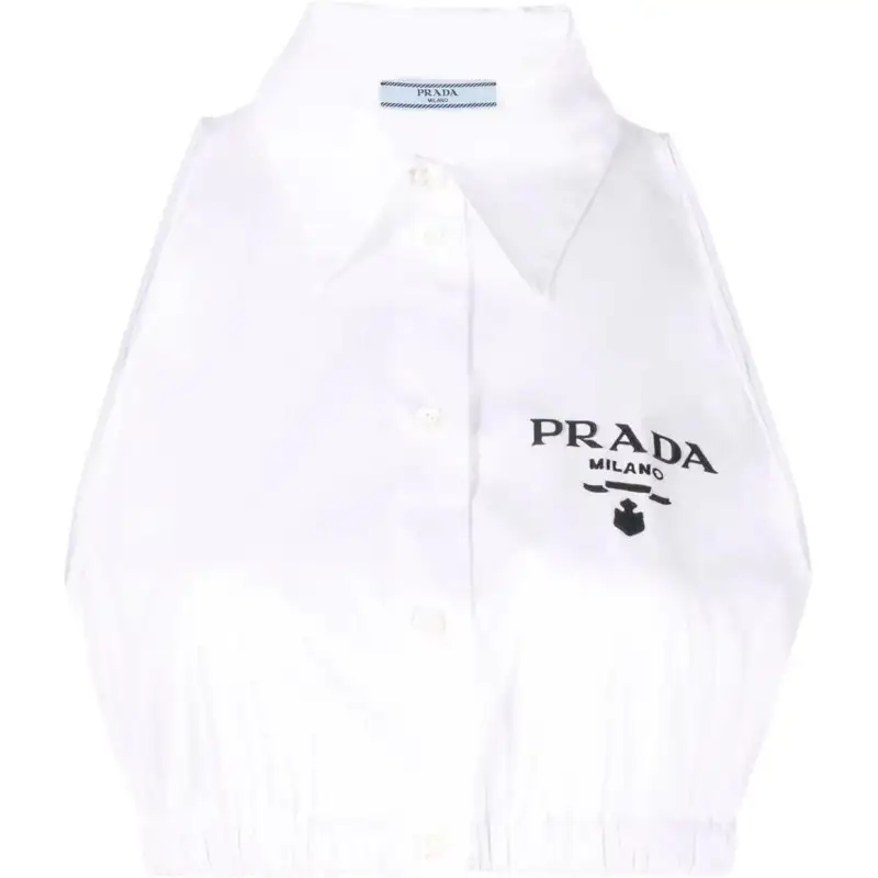 PRADA Shirts Women's White Lapel Moderate
