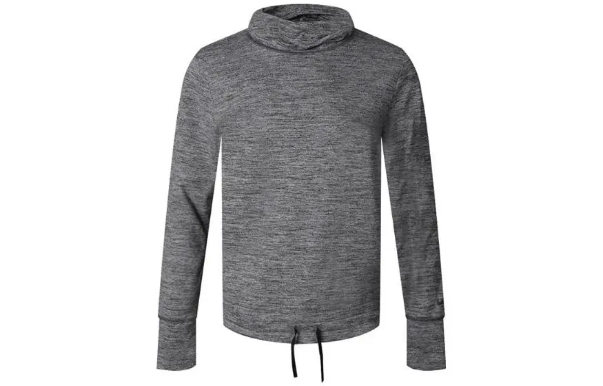 Nike T-Shirts Women's Gray Draped Collar Moderate Straight Fit
