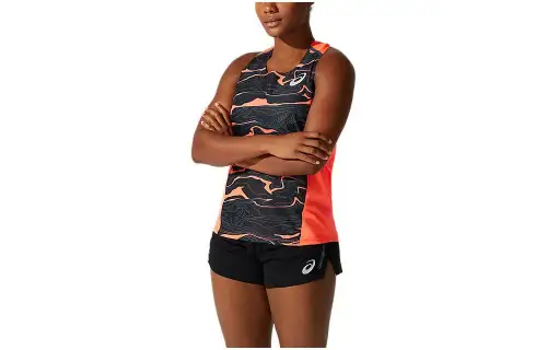 Asics Light Mesh Singlet T Shirt Women's Coral Pink