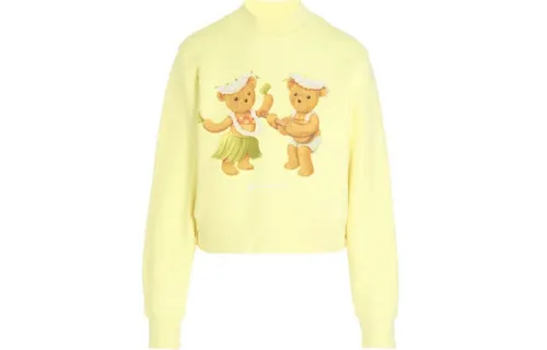 PALM ANGELS Teddy print Crew neck Sweatshirt