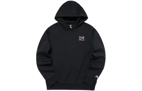 ANTA Sweatshirts Women's Black Hooded Thickened Regular