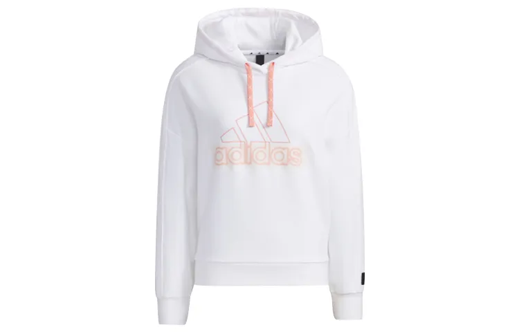 Adidas Sweatshirts Women's White Hooded Moderate Regular