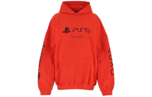 Balenciaga Playstation Boxy Hoodie 'Vermillon/Black'