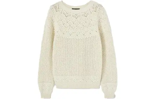 Loro Piana Engadin Crew Neck Sweater Women's Ecru