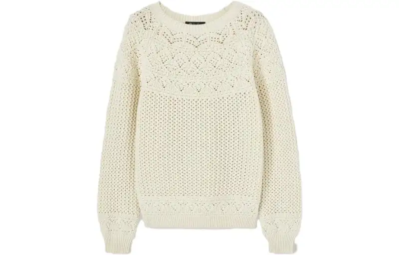 Loro Piana Engadin Crew Neck Sweater Women's Ecru