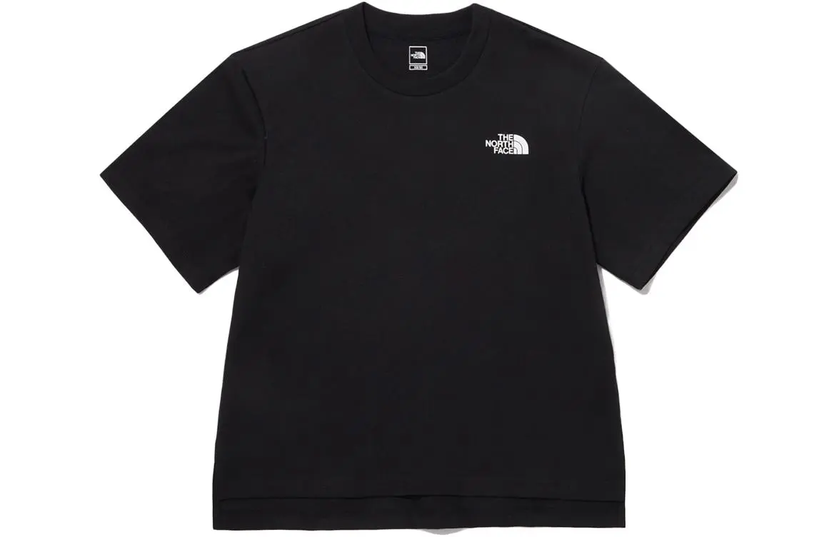 THE NORTH FACE T-Shirts Women's Black Crew Neck Moderate Straight Fit