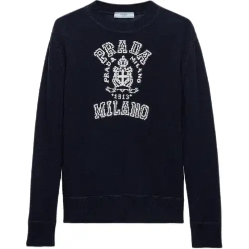 PRADA Logo intarsia Sweater