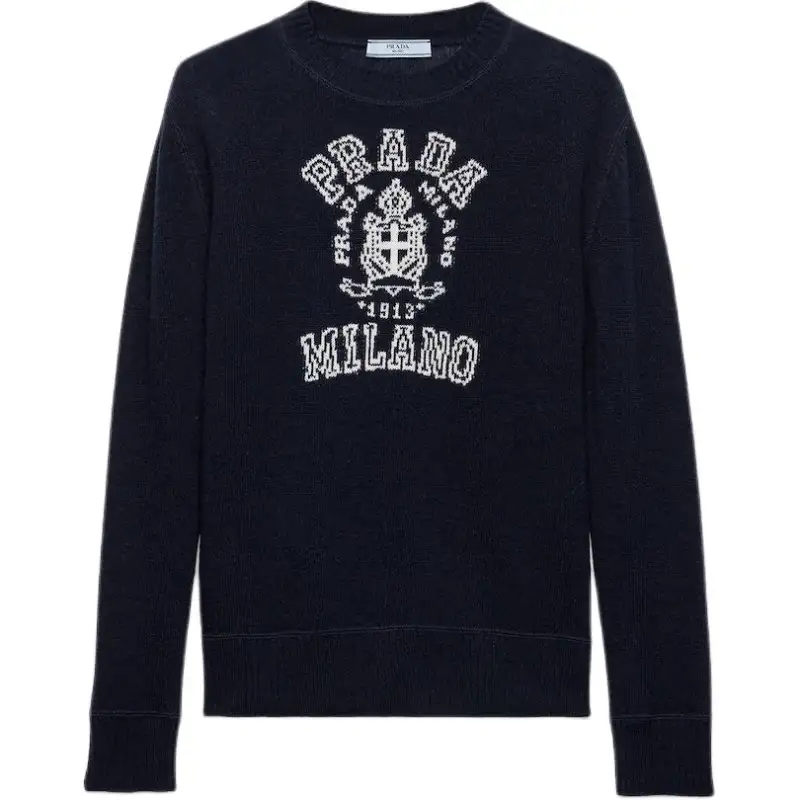 PRADA Logo intarsia Sweater