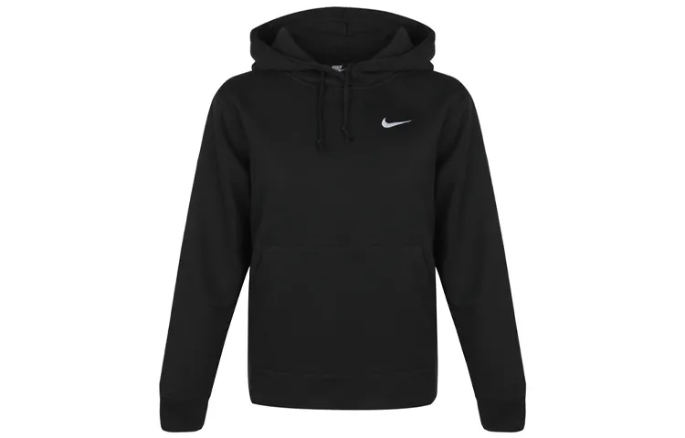 Nike Sweatshirts Women's Black Hooded Moderate Straight Fit